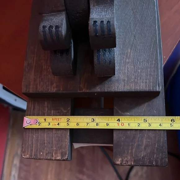 Solid wood bear bookends - Picture 5 of 16